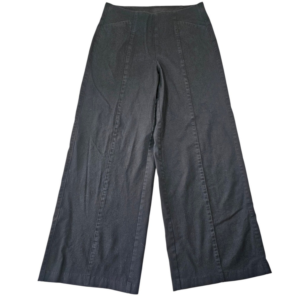 Old Navy Womens High Rise Wide Leg Bi-Stretch Trousers Black Jack Medium